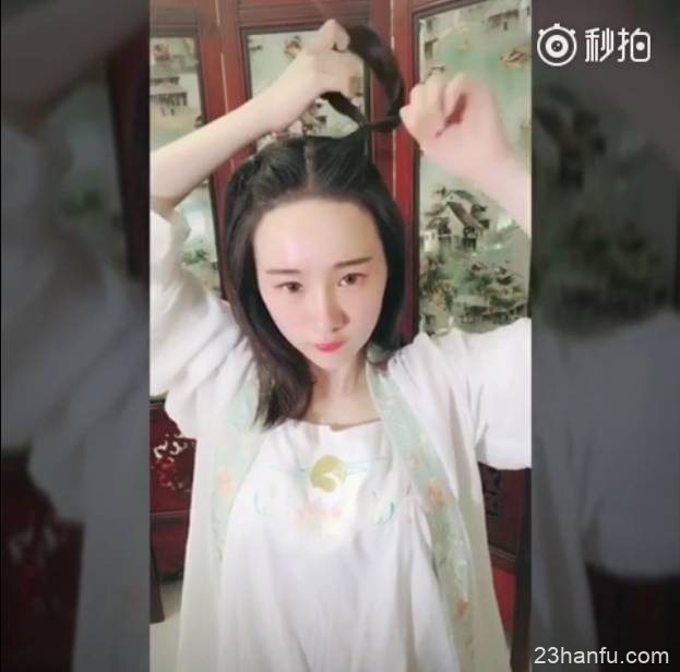 【汉服发型】三连弹！适合中短发妹子的简单汉服发型教程