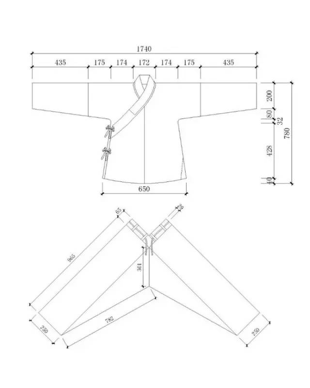 史上最全"汉服"裁剪制图 推荐收藏！