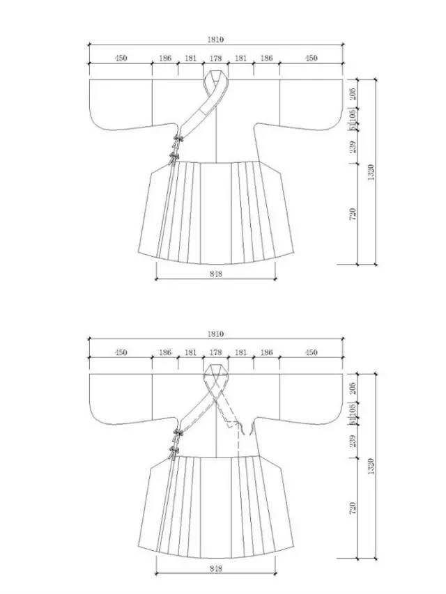 史上最全"汉服"裁剪制图 推荐收藏！